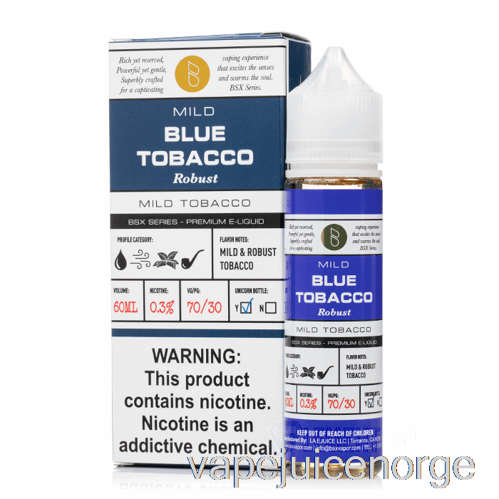 Vape Juice Blå Tobakk - Bsx-serien - 60ml 6mg